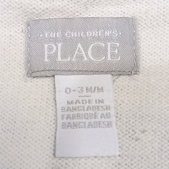 The Children's Place white knit sweater US 0-3M - Picture 3 of 5